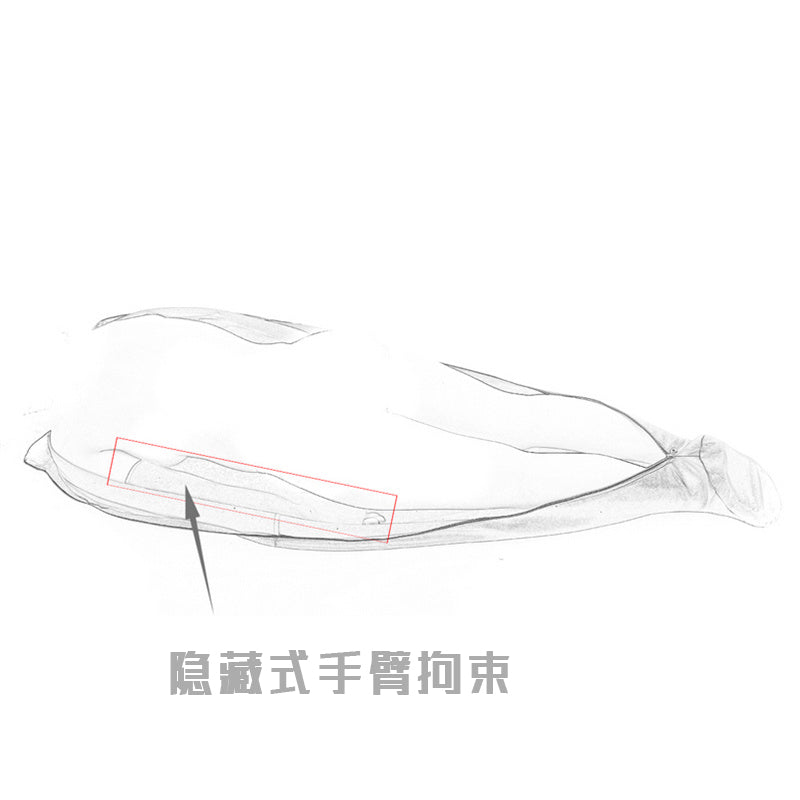 Leather Mummification with Inner Hand Pocket Bondage Restraint Control Play 木乃伊调教捆绑 BDSM 1637