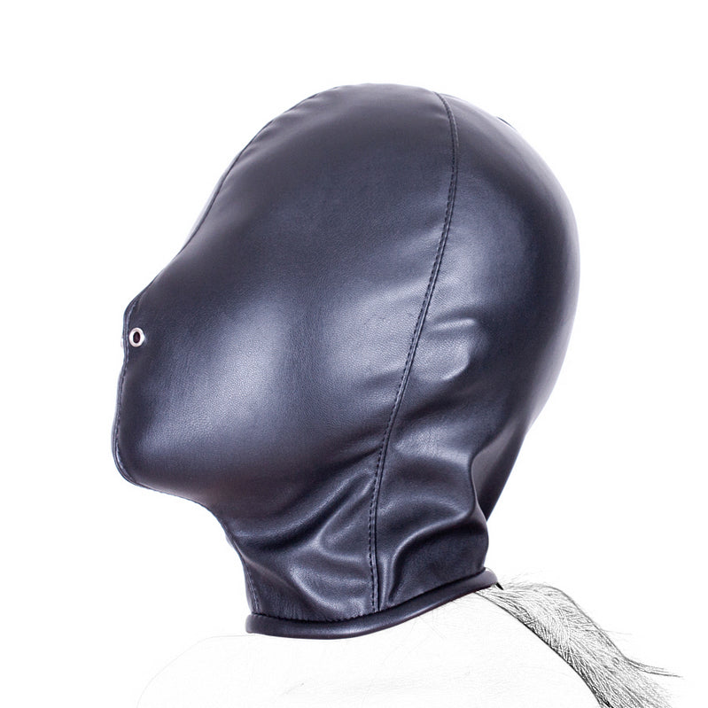 Head Gear Leather Face Mask Restraint V2 皮革头部封闭口塞束缚调教 V2 BDSM 1496