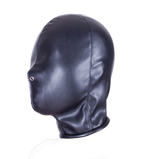 Head Gear Leather Face Mask Restraint V2 皮革头部封闭口塞束缚调教 V2 BDSM 1496