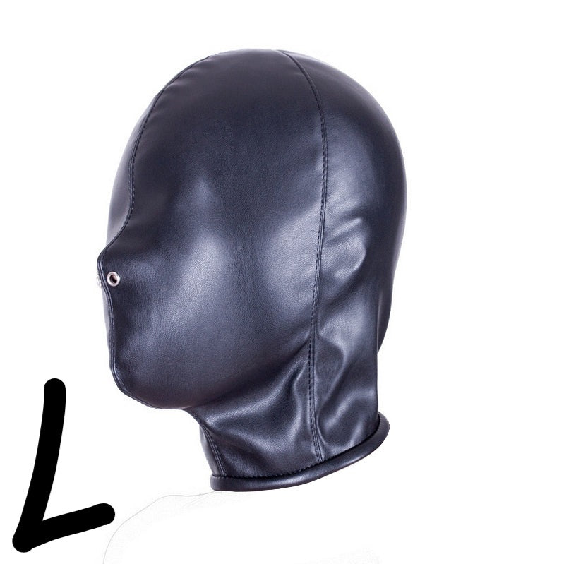 Head Gear Leather Face Mask Restraint V2 皮革头部封闭口塞束缚调教 V2 BDSM 1496