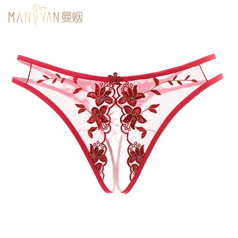 Hollow Lace Panties v3 (Red/Black/Purple) 蕾丝镂空丁字裤v3 1660
