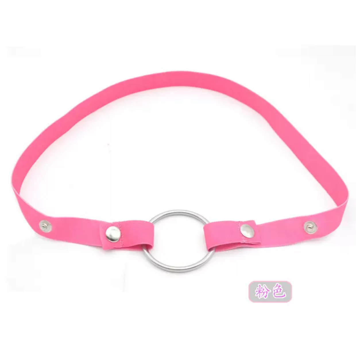 Cuckold cage stripe male anti slipping 男用贞洁笼辅助带弹性防下坠BDSM (Black/Pink) 1383