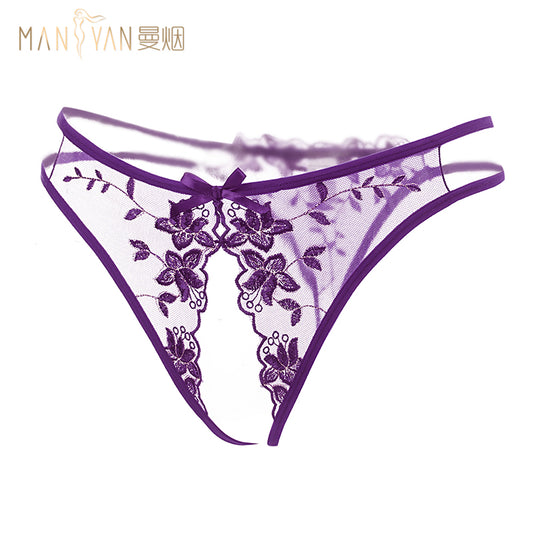 Hollow Lace Panties v3 (Red/Black/Purple) 蕾丝镂空丁字裤v3 1660