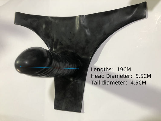 Latex Strap-on Pants with Dildo(s) 乳胶假阳具裤子 2015