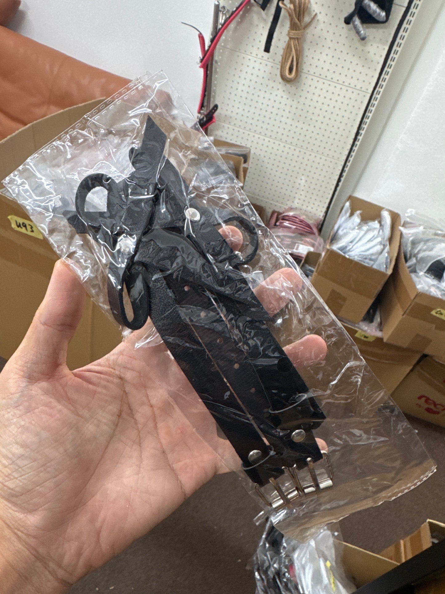 PU Leather Anklet PU皮圆脚环 BDSM 2269