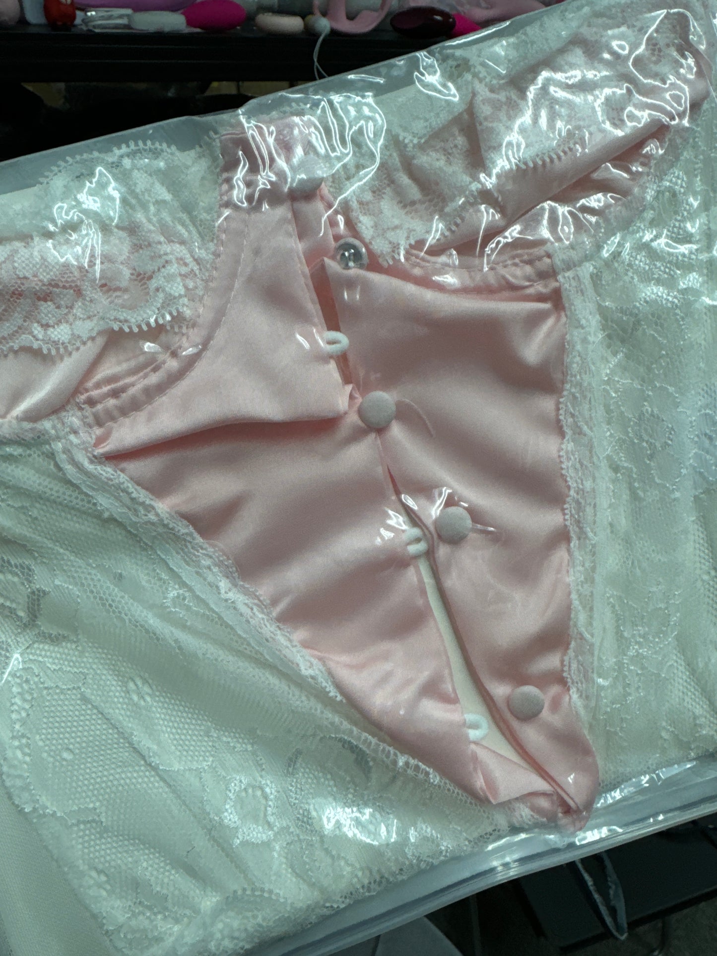 Sugar Baby Lace Lingerie Bodysuit 蕾丝甜心宝贝塑身衣马甲 1709 (Black/White)