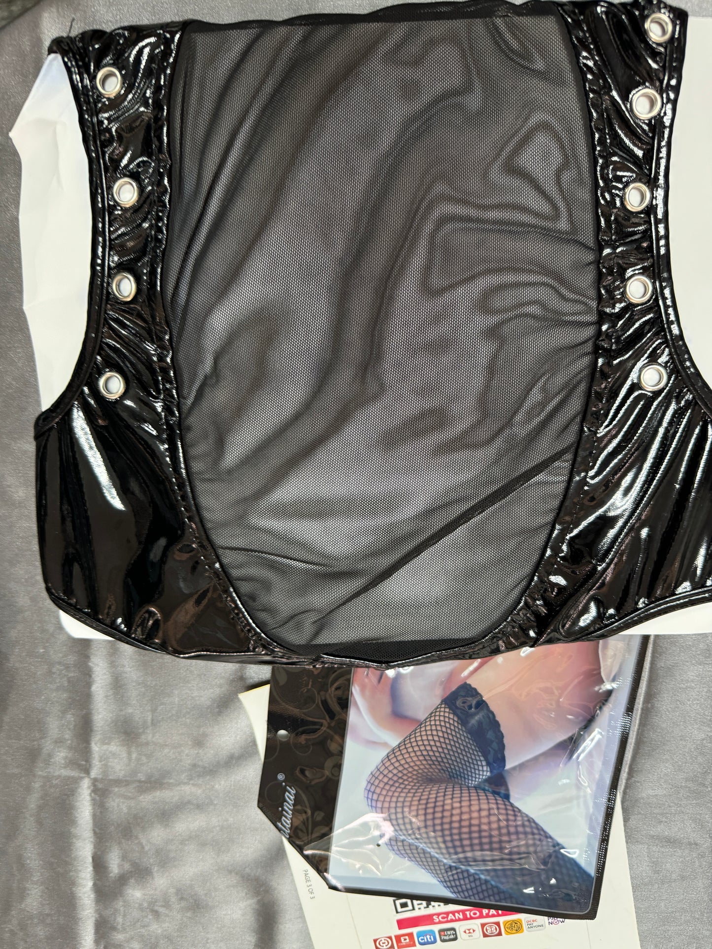 Midnight drive leather PU bodysuit 午夜激情PU漆皮制紧身衣1294