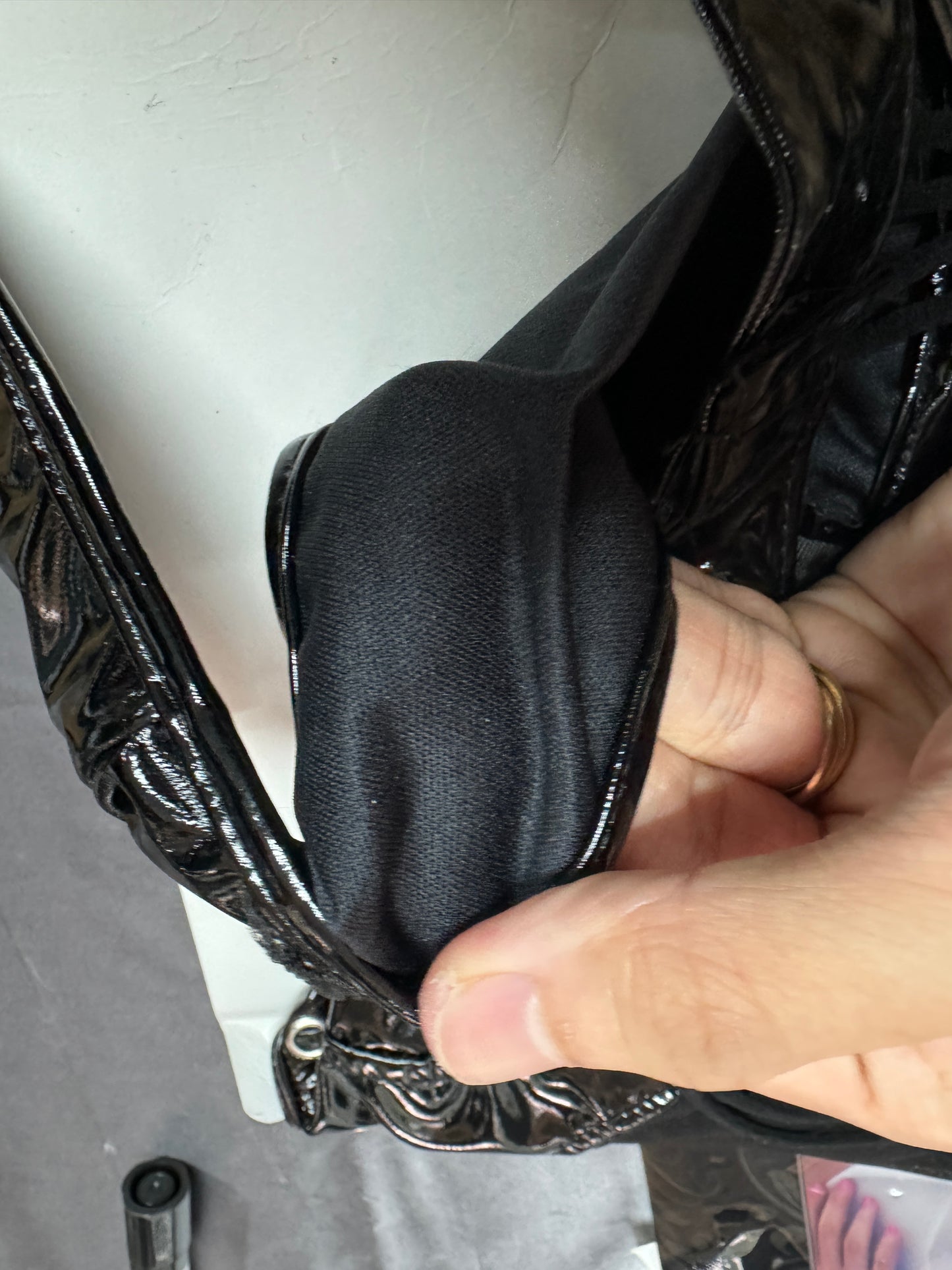 Midnight drive leather PU bodysuit 午夜激情PU漆皮制紧身衣1294