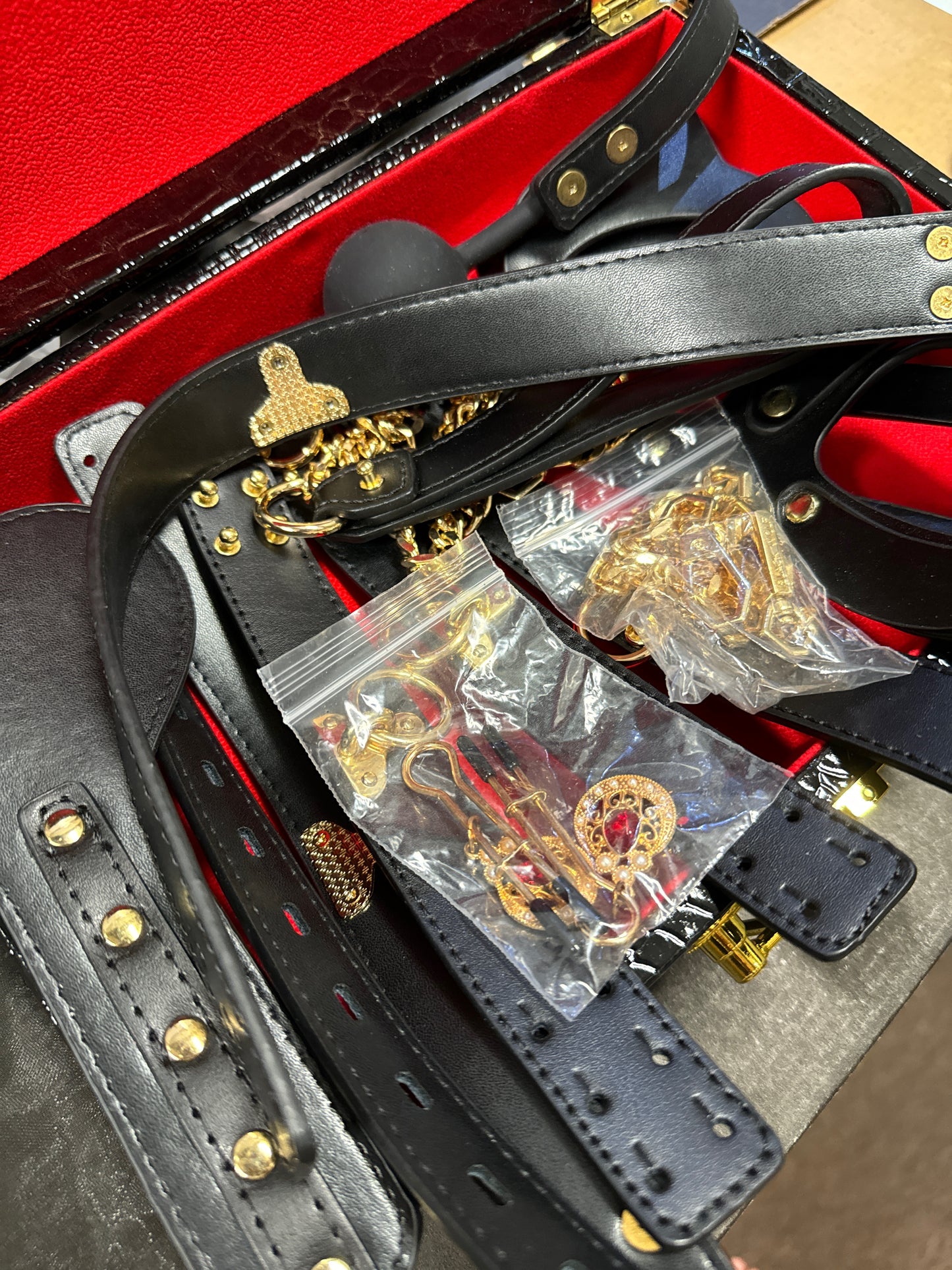 Elegant leather 8PC set 便携真皮BDSM 8件套 1057
