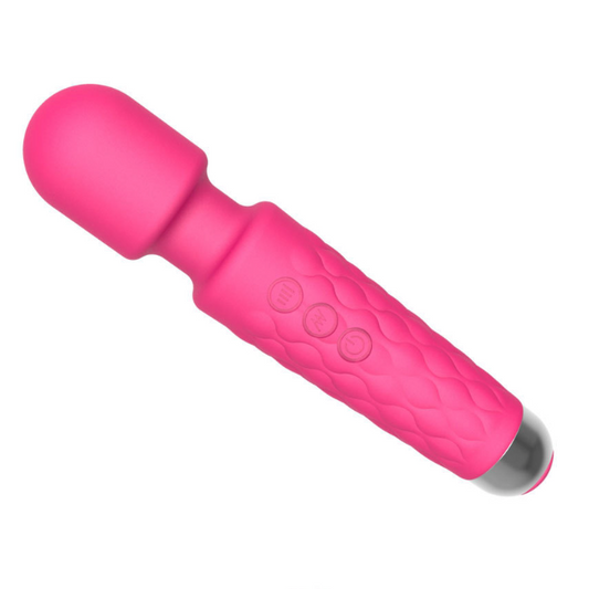 USB charging vibrator wand 20 frequency 麦克风震动棒20频 (Pink/Black) 1419