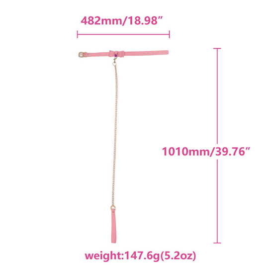 Pink Ribon collar/choker with leash V4 粉色蝴蝶结铃铛情趣BDSM脖套+牵引v4 1420