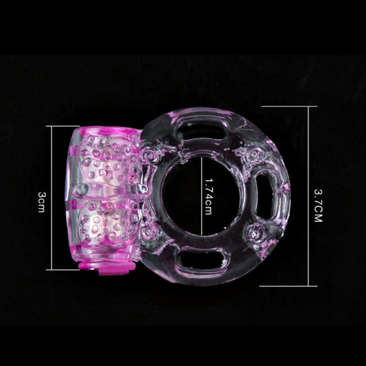 Quick escape vibrating cock/penis ring 男用硅胶震动锁精环 1435