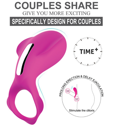 Purple giant squid vibrating cock/ penis ring 紫色鱿鱼硅胶震动锁精环 1434 (Read description)