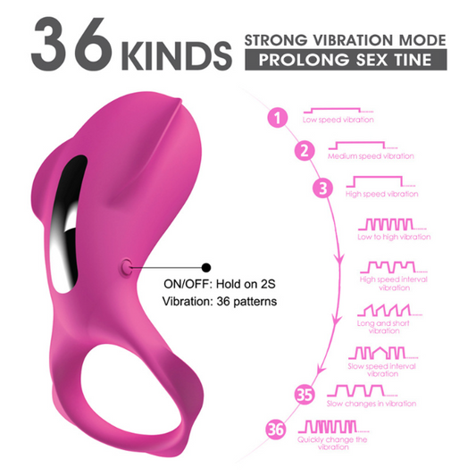 Purple giant squid vibrating cock/ penis ring 紫色鱿鱼硅胶震动锁精环 1434 (Read description)