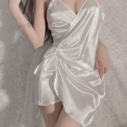 Champagne skirt sleep wear night dress 香槟睡衣裙 (2 Size: Black/White) 1462