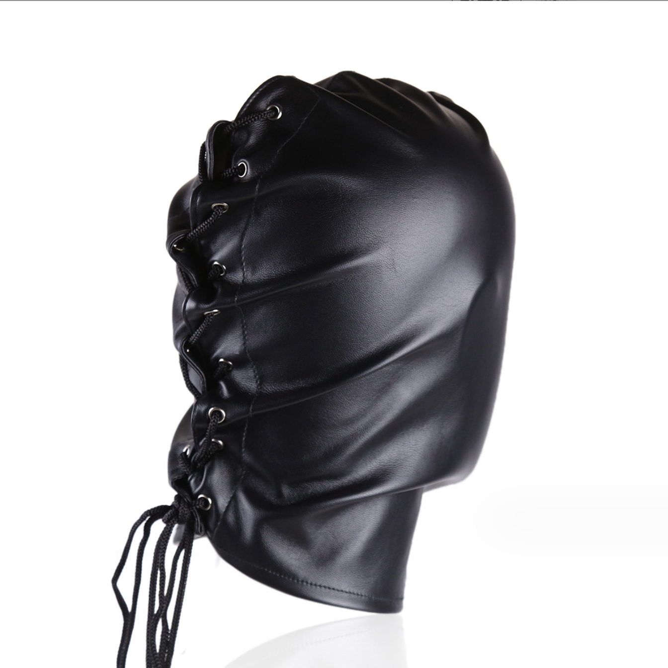 Head Gear Leather Face Mask Restraint V3 皮革头部封闭口塞束缚调教 V3 BDSM 1498