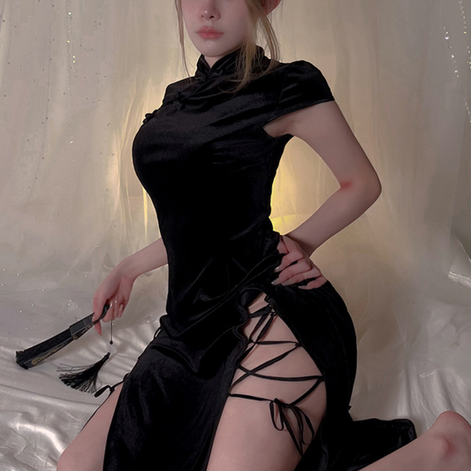 Black Qipao Uniform V4 黑色旗袍制服 V4 1537