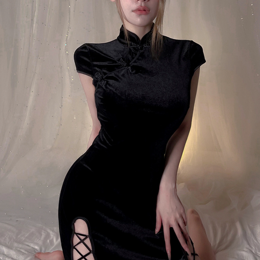 Black Qipao Uniform V4 黑色旗袍制服 V4 1537