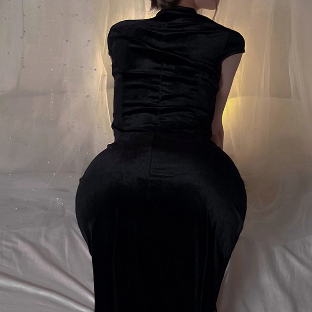 Black Qipao Uniform V4 黑色旗袍制服 V4 1537