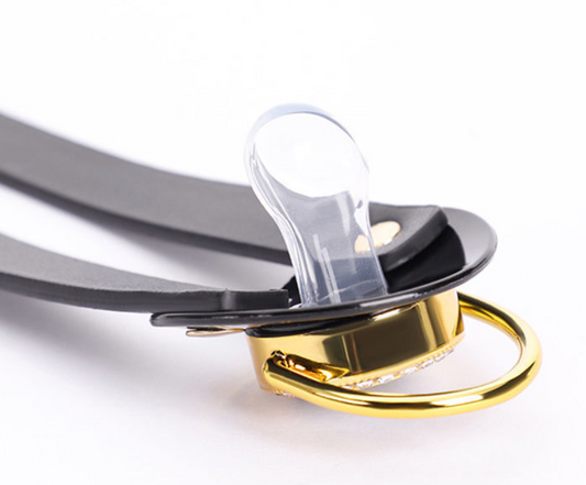 Pacificer with nipple clamp 黑色奶嘴乳夹情趣BDSM 1551