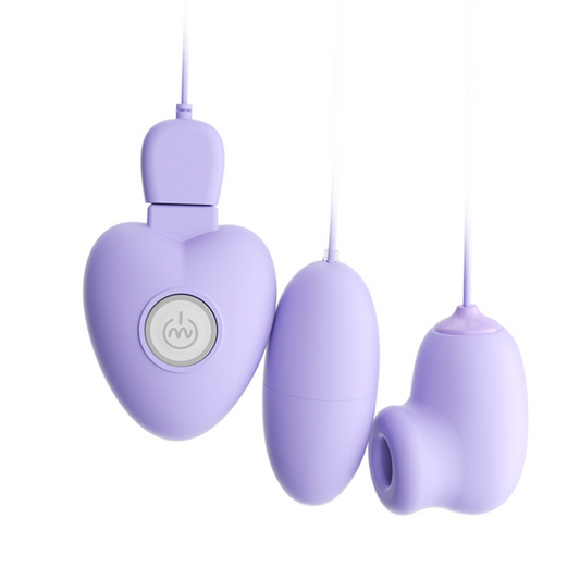 Purple Duo Small Portable Vibrator & Suction 紫色便携双跳蛋(震动+吸塑)1569