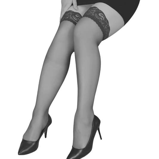 Lace Black Stocking Half Length (Plus Size Suitable) 黑色半筒蕾丝休闲丝袜(支持大码) 1600