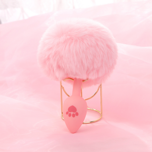 Bunny /Cat Tail Anal Butt Plug 兔子/猫猫尾巴肛塞 BDSM (Pink/White) 1626