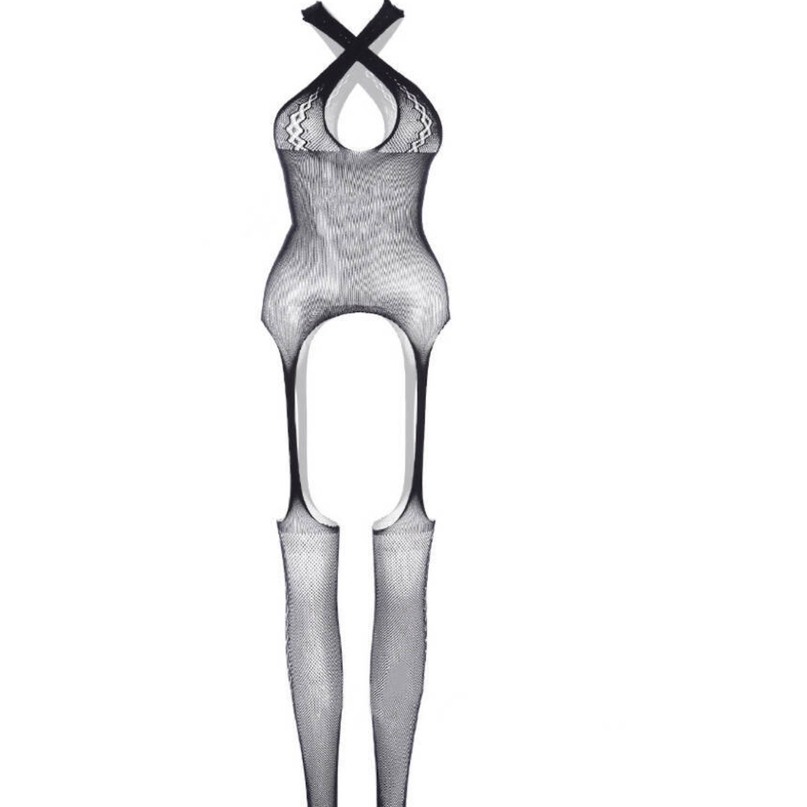 Infinity Lust Black Body Stocking (Plus Size Suitable) 无限诱惑黑色连体丝袜 1643