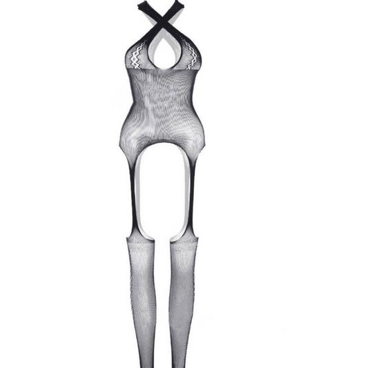 Infinity Lust Black Body Stocking (Plus Size Suitable) 无限诱惑黑色连体丝袜 1643