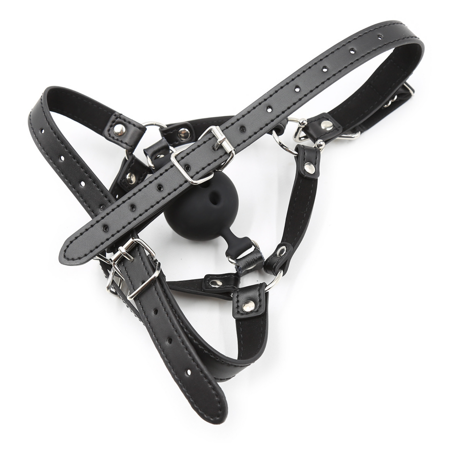 Face Mask with Ball Gag V6 皮革面具x口塞 V6 BDSM 1696