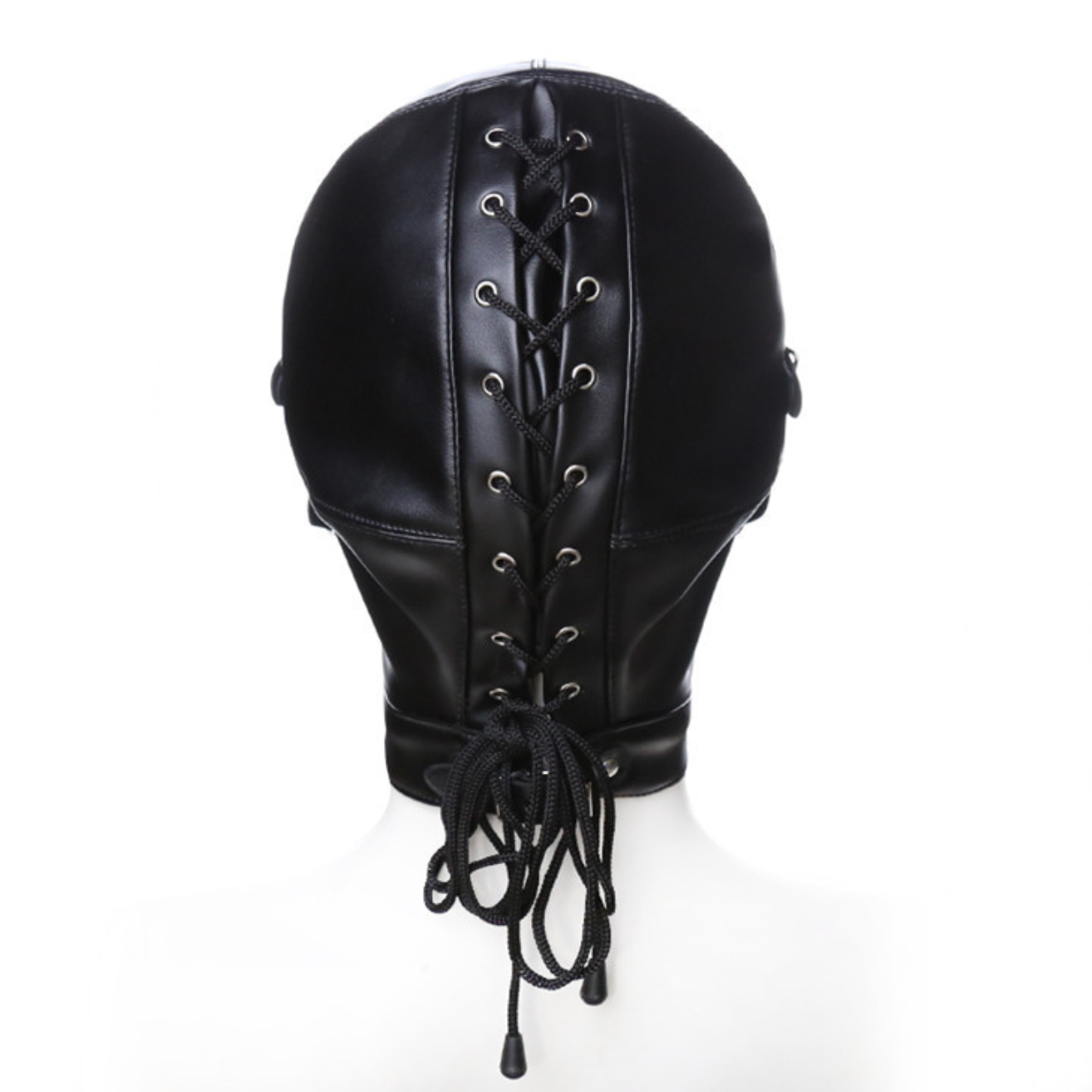 Head Gear Leather Face Mask Restraint V4 皮革头部封闭口塞束缚调教BDSM V4 1695
