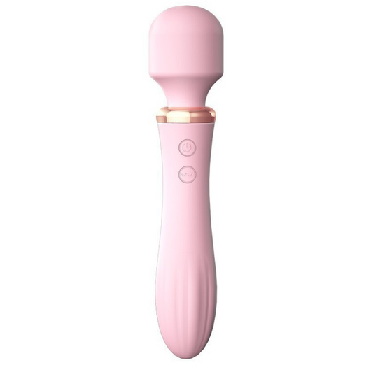 Pink Duo-Side Vibrating Streamline Vibrator Wand V2 粉色丝滑双头震动棒V2 1755
