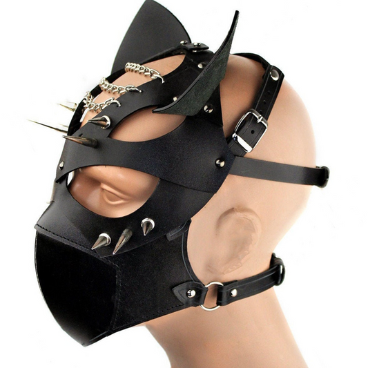 Face Mask PU Leather V8 PU皮革面具 V8 BDSM  1851