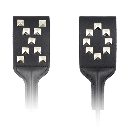 XO Leather Whip Spanking 2-Side  XO黑色皮革鞭子拍子双面 BDSM 1889