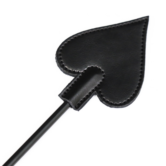Spear Feather Whip Spanking 黑色掏心皮革鞭子拍子 BDSM 1897