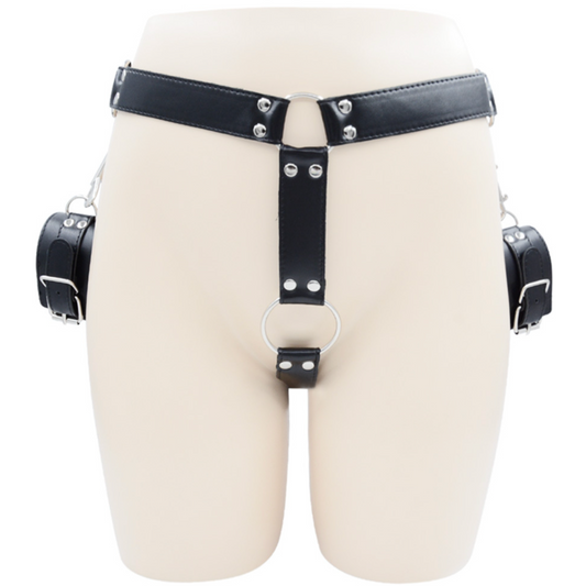 Harness Bondage w Ring & Hand Cuff 束缚捆绑手铐 BDSM  1913
