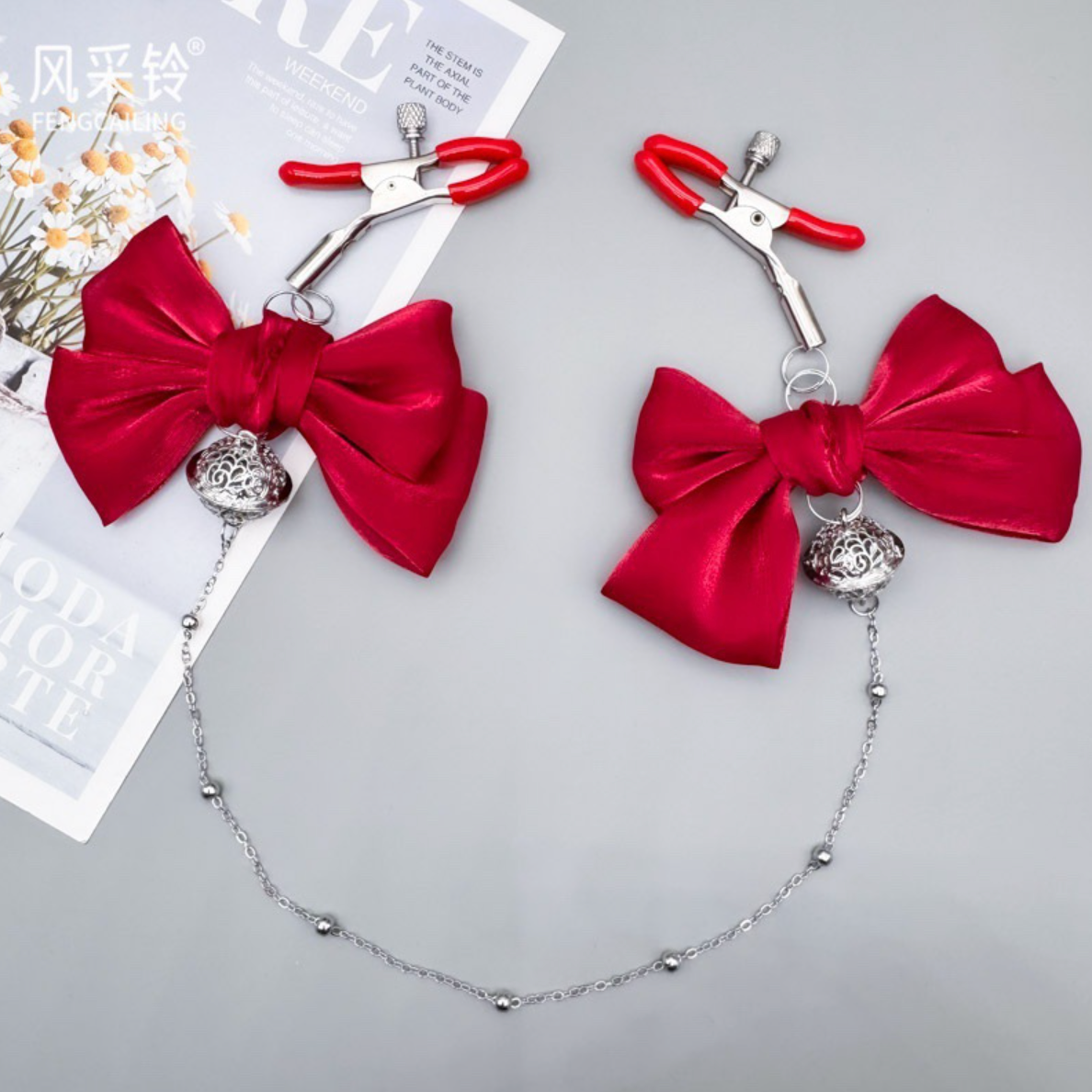 Nipple Clamp Ribbon V5 阴部乳夹礼带 V5 BDSM 1920