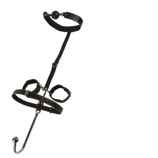 Bondage w Anal Hook & Ball Gag 后庭肛塞手铐&口塞 BDSM 2065