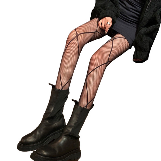 Full Length Stocking -Stripes 线条黑色长筒丝袜 2090