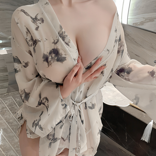 Ink Sleep Wear Shirt 宽松半透睡衣 2098