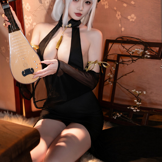 Riley Elegant Black Bodysuit 莱利优雅紧身衣 2127