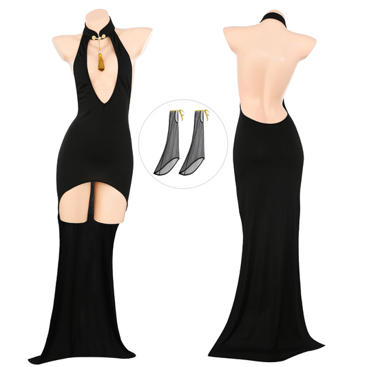 Riley Elegant Black Bodysuit 莱利优雅紧身衣 2127