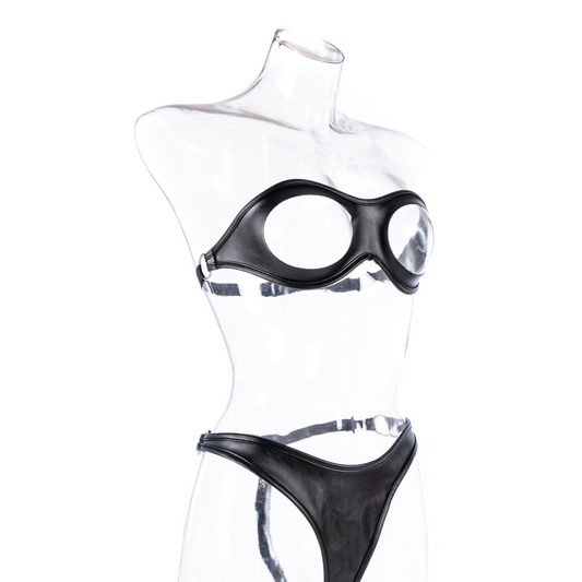 Black Lotus PU Leather Bra V2 黑莲花紧身皮革内衣 V2 2135