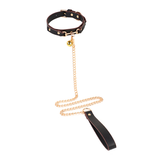Collar/Choker with Leash & Bell V4 颈圈铃铛情趣BDSM V4 脖套+牵引 2170