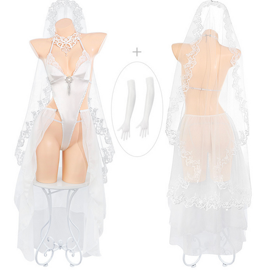 Bride wedding white costume uniform V4 白色婚纱制服 V4 2157