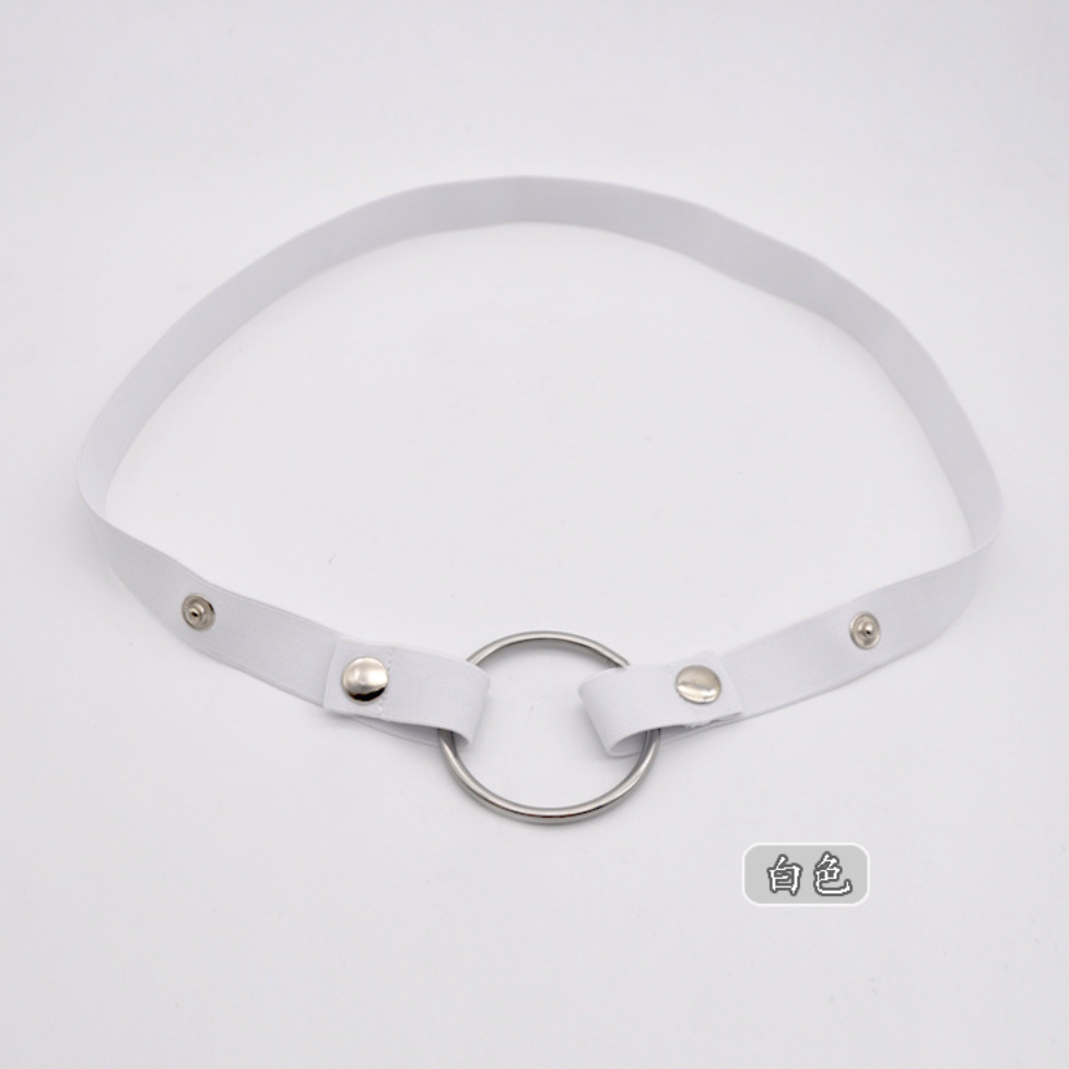 Cuckold cage stripe male anti slipping 男用贞洁笼辅助带弹性防下坠BDSM (Black/Pink) 1383