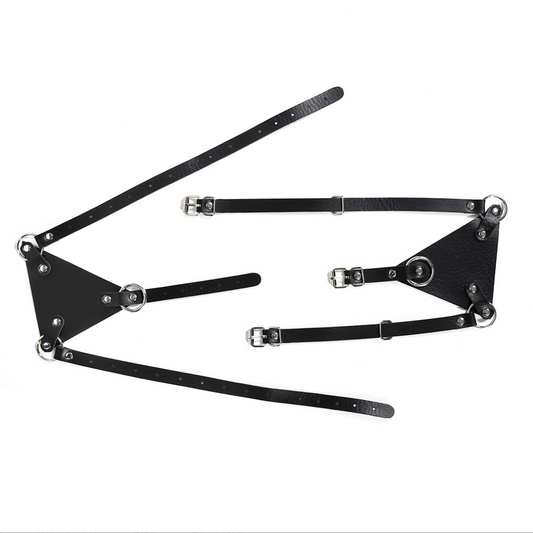 Leather Harness Bra Top V7 皮革情趣束缚女上身 V7 BDSM 2262