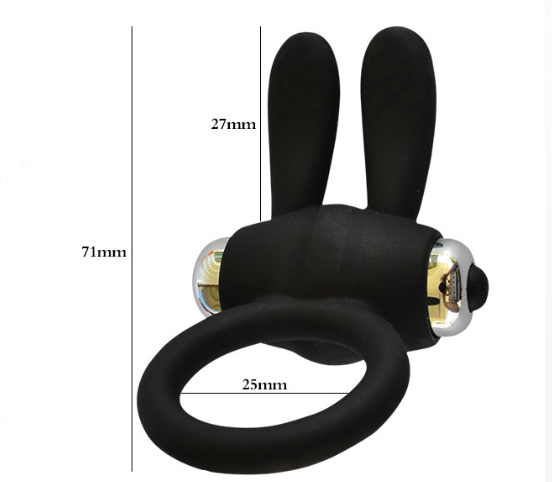 Black Penis Cock Ring Vibrator V3 黑色阴茎震动按摩套V3 2303