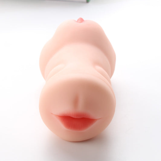 Ultimate three way (Mouth,Pussy,Anal) pocket pussy flesh light masturbator 传奇飞机杯三通道 1225