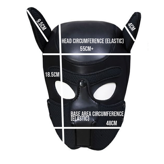 Puppy dog mask black 黑色狗头面具BDSM 1060
